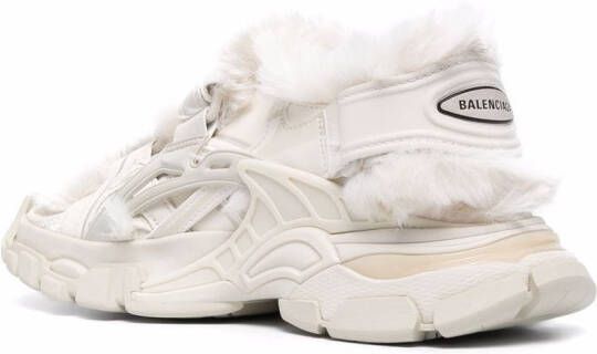 Balenciaga faux-fur Track sandals Neutrals