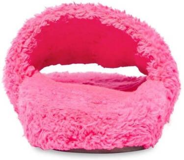 Balenciaga Furry Campaign-logo slides Pink