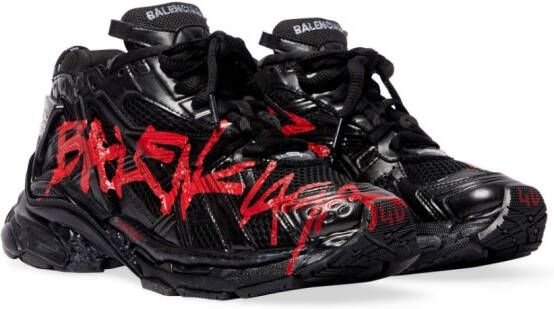 Balenciaga Runner graffiti-print sneakers Black