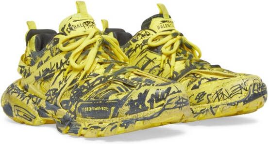 Balenciaga Graffiti Track low-top sneakers Yellow