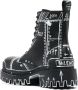 Balenciaga graphic-print leather combat boots Black - Thumbnail 3