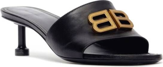 Balenciaga Groupie 50mm logo-plaque mules Black