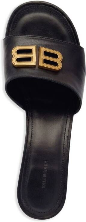 Balenciaga Groupie 50mm logo-plaque mules Black