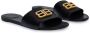 Balenciaga Groupie BB logo flat sandals Black - Thumbnail 2