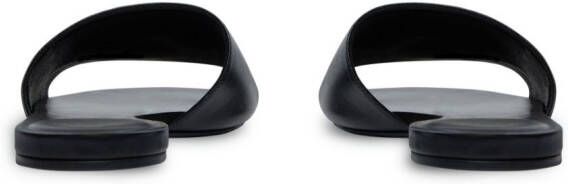 Balenciaga Groupie BB logo flat sandals Black