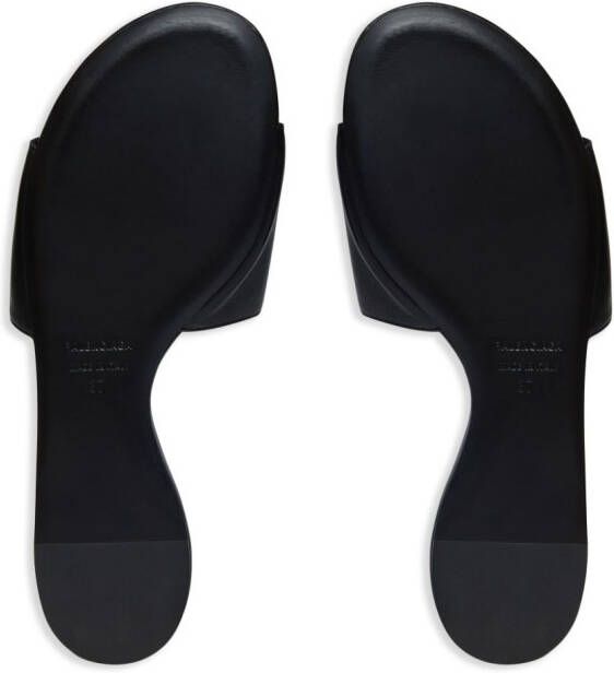Balenciaga Groupie BB logo flat sandals Black