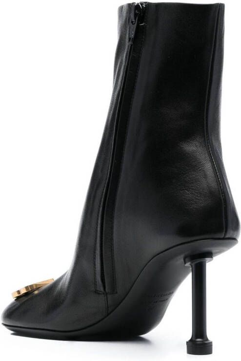 Balenciaga Groupie Bootie 80mm leather boots Black