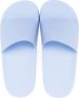 Balenciaga Kids embossed-logo tonal-design slippers Blue - Thumbnail 3