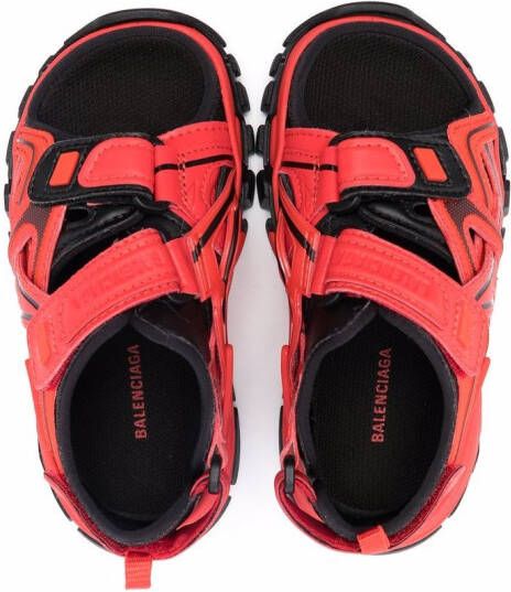 Balenciaga Kids open toe track-style sandals Red