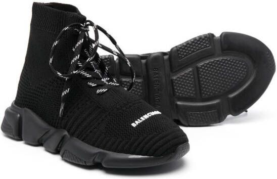 Balenciaga Kids Speed lace-up sneakers Black
