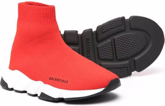 Balenciaga Kids Speed sock sneakers Red