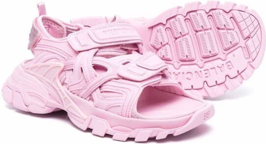 Balenciaga Kids Track touch-strap sandals Pink