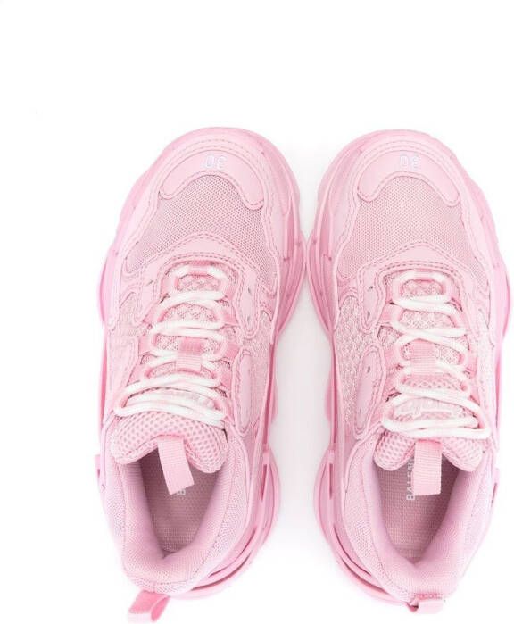 Balenciaga Kids Triple S lace-up sneakers Pink