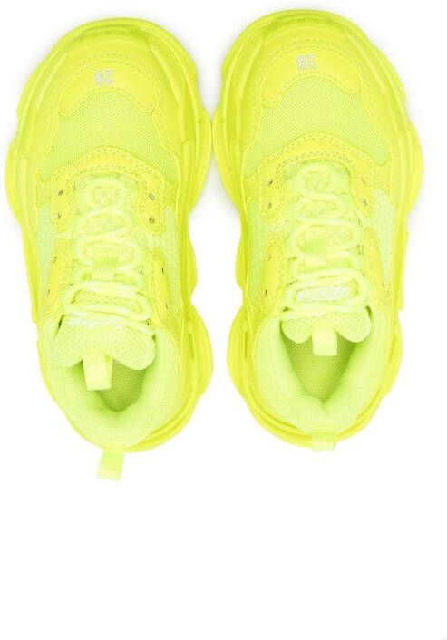 Balenciaga Kids Triple S lace-up sneakers Yellow