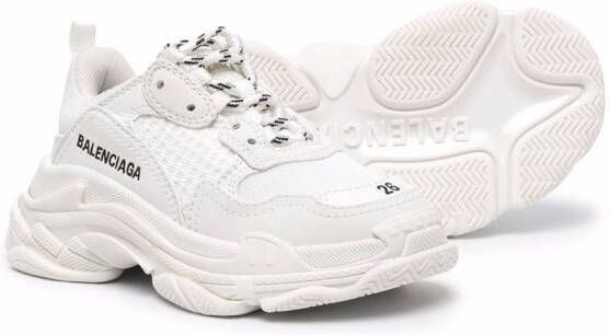 Balenciaga Kids Triple S sneakers White