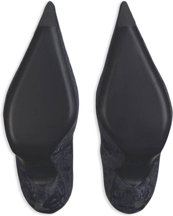 Balenciaga Knife 110 velvet sock boots Black