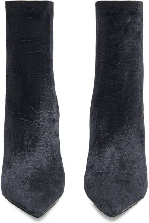 Balenciaga Knife 110 velvet sock boots Black