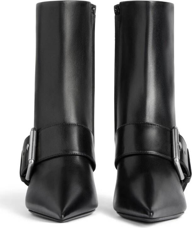 Balenciaga Knife Belt 80mm ankle boots Black