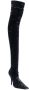 Balenciaga Knife thigh-high crushed velvet boots Black - Thumbnail 2