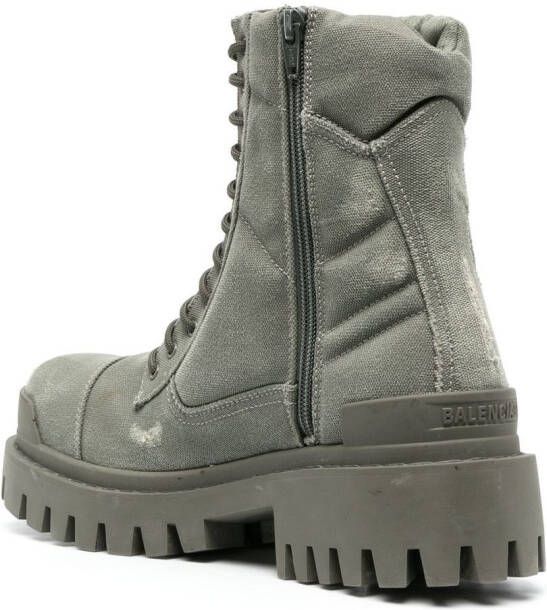 Balenciaga lace-up combat boots Grey