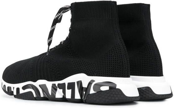 Balenciaga Speed lace-up knitted sneakers Black