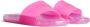 Balenciaga logo-embossed transparent pool slides Pink - Thumbnail 2