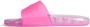 Balenciaga logo-embossed transparent pool slides Pink - Thumbnail 5