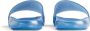 Balenciaga logo-embossed transparent slides Blue - Thumbnail 4