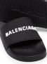 Balenciaga logo-embossed pool slides Black - Thumbnail 4