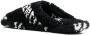 Balenciaga logo-print faux-fur slippers Black - Thumbnail 3
