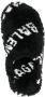 Balenciaga logo-print faux-fur slippers Black - Thumbnail 4