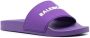 Balenciaga logo-print pool slides Purple - Thumbnail 2