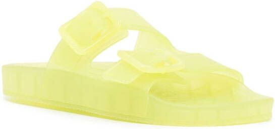 Balenciaga Mallorca buckled slide Yellow