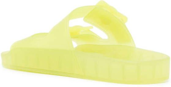 Balenciaga Mallorca buckled slide Yellow