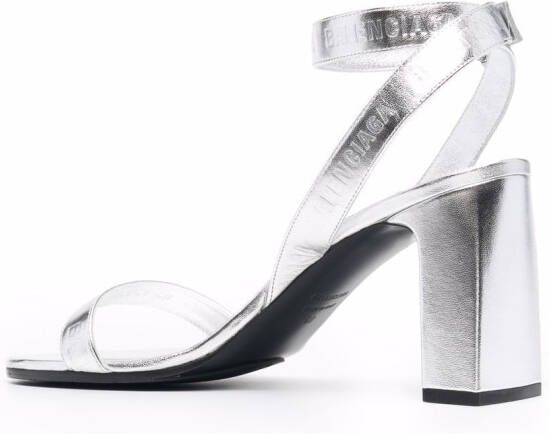 Balenciaga metallic-finish sandals Silver