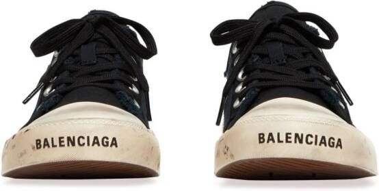 Balenciaga Paris logo-graffiti low-top sneakers Black
