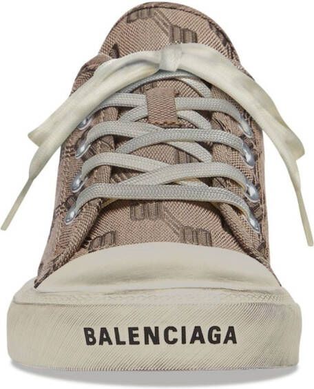 Balenciaga Paris monogram low-top sneakers Brown