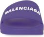 Balenciaga Pool logo-embossed slides Purple - Thumbnail 3