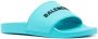 Balenciaga raised logo pool slides Blue - Thumbnail 2