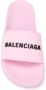 Balenciaga raised logo slides Pink - Thumbnail 4