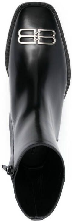 Balenciaga Rim BB Icon leather ankle boots Black