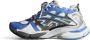 Balenciaga Runner distressed panelled sneakers Blue - Thumbnail 4