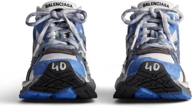 Balenciaga Runner distressed panelled sneakers Blue