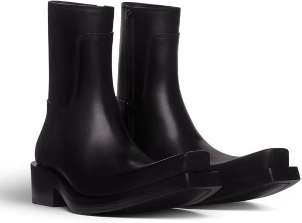 Balenciaga Santiago leather boots Black