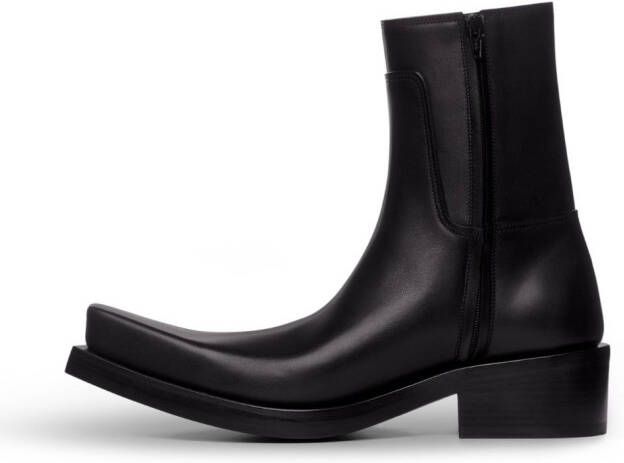 Balenciaga Santiago leather boots Black