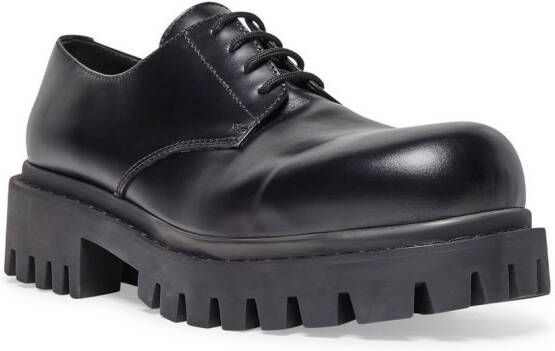 Balenciaga Sergent 20mm leather Derby shoes Black