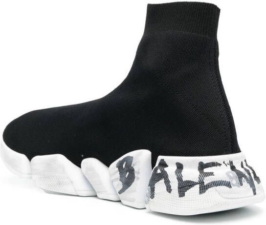 Balenciaga Speed 2.0 graffiti sneakers Black