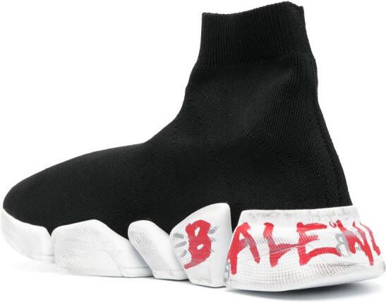 Balenciaga Speed graffiti-print sneakers Black