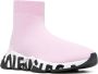 Balenciaga Speed graffiti sock sneakers Pink - Thumbnail 2