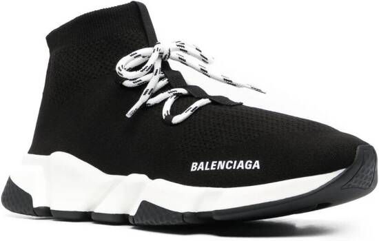 Balenciaga Speed lace-up knitted sneakers Black